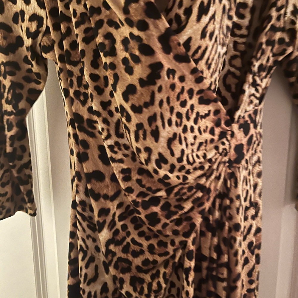 Knee length leopard dress